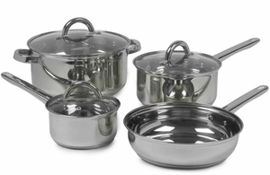 lot 420 image: SEDONA 7PC STAINLESS STEEL COOKWARE SET