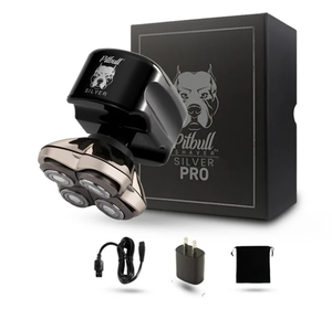 lot 424 image: Pitbull Silver PRO Head & Face Shaver  USB charging cable included