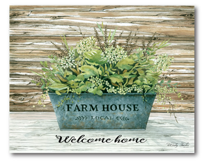 lot 429 image: Courtside Market Farmhouse welcome Gallery-Wrapped Canvas Wall Art, 16x20
