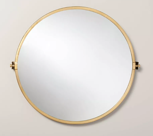 lot 436 image: 30 Round Bathroom Vanity Pivot Mirror - Hearth & Hand with Magnolia