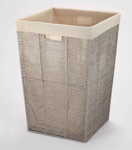 lot 482 image: LOT OF 2 - Twisted Rope Hamper Gray - Brightroom
