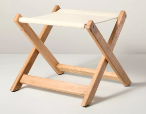 lot 483 image: Foldable Outdoor Patio Stool NaturalCream - Hearth & Hand