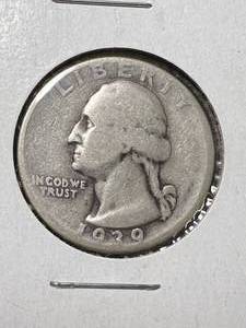 lot 15 image: 1939 US WASHINGTON QUARTER