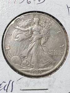 lot 18 image: 1936-D US WALKING LIBERTY HALF DOLLAR