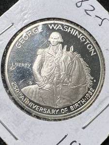 lot 21 image: 1982-S US GEORGE WASHINGTON COMMEM SILVER HALF DOLLAR