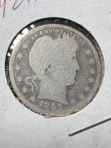 lot 25 image: 1892-S US BARBER QUARTER
