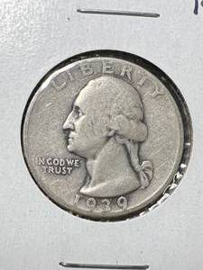 lot 35 image: 1939-D US WASHINGTON QUARTER