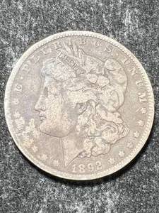 lot 38 image: 1892 US MORGAN SILVER DOLLAR