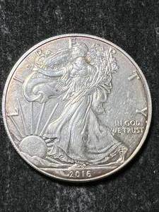 lot 56 image: 2016 AMERICAN SILVER EAGLE 1 TROY OZ .999 FINE SILVER