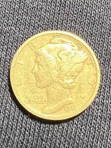 lot 64 image: 1931-D US MERCURY DIME