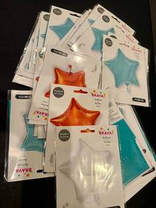 lot 23 image: Lot of Various Star Mylar Balloons