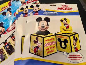 lot 27 image: Lot of Mickey Mouse Party Decor