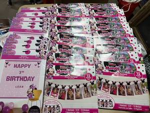 lot 88 image: Large Lot of Disney Junior  Minnie Mouse Party Backdrop and Photo Banners