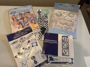 lot 97 image: Its a Boy Baby Shower Party Supply Kit
