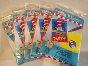 lot 35 image: Dr Seuss Party Invitations