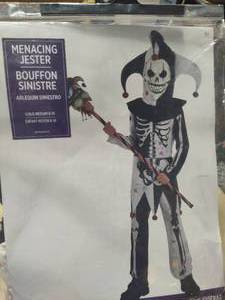 lot 141 image: Menacing Jester Kids Costume (Sz M)