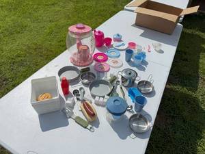 lot 38 image: PLAY KITCHEN UTENSAILS.