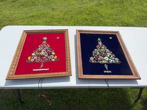 lot 39 image: LIGHTED CHRISTMAS TREES.