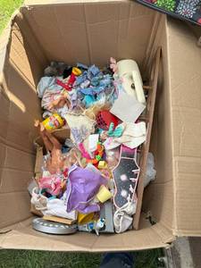 lot 66 image: BIG BOX OF BARBIES AND PARTS