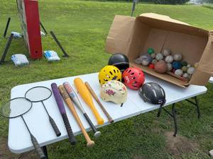 lot 70 image: BATS, HELMETS, BALLS AND MORE