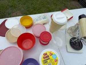 lot 127 image: TUPPERWARE AND MIXERS LOT