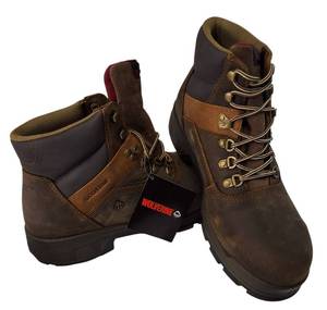 lot 59 image: Wolverine  Mens Size 11 EW ( model W10314)  -Cabor Waterproof 6 in. Work Boots - Composite Toe - Brown