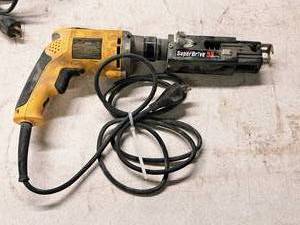 lot 54 image: DeWalt VSR Drywall Screwdriver DW272 with Grabber Super Drive 55 Series Attachment