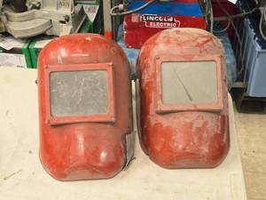 lot 36 image: Lot of (2) North Fibre-Metal Tigerhood Thermoplastic Welding Masks 5990