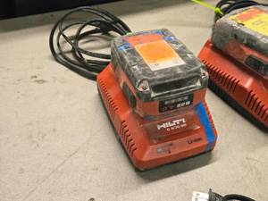 lot 130 image: Hilti B22 4.0 21.6V 85.54Wh Li-ion Battery Pack and Hilti C 436-90 Battery Charger