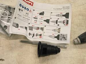 lot 142 image: Lot of (5) Hilti SD DWA Adapters for DeWalt DCF620 (in original packaging)