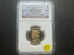 lot 93 image: 17th President 2011S $1 Andrew Jackson Early Release NGC PF 69 Ultra Cameo