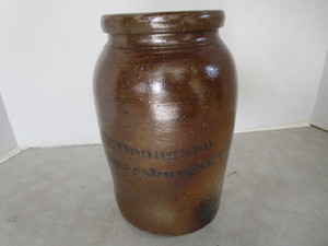 lot 16 image: Antique Stoneware Snuff Jar