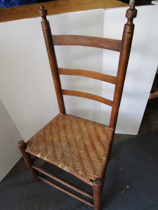lot 13 image: Ladder Back Antique Chair