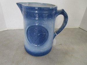 lot 32 image: Antique Salt Glaze Stoneware Pitcher