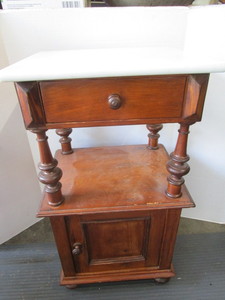 Marble Top Bedside Table