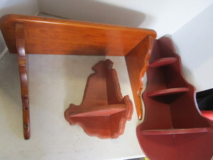lot 42 image: Wooden Shelves with Corner