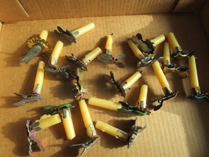 lot 56 image: Antique Candle Clips, Candles
