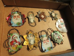lot 60 image: Antique German Tinsel Ornaments