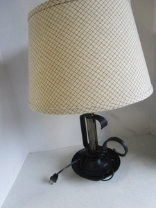 lot 79 image: Wrought Iron Base Table Lamp
