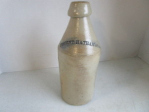 lot 104 image: Stoneware Salt Glaze Bottle
