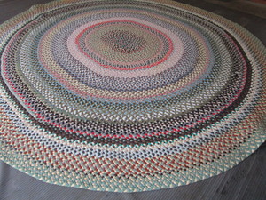 lot 5 image: Vintage Braided Rug