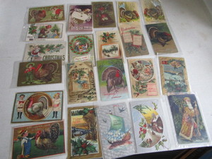 lot 124 image: Antique Holiday Postcards
