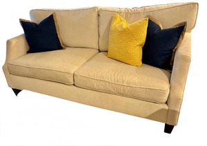 lot 1 image: Beautiful and Stylish Upholstered Sofa