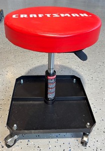 lot 69 image: Craftsman Adjustable Seat Rolling Shop Stool