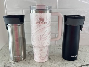 lot 38 image: Trio of Travel Mugs - 1 Stanley and 2 Contigo Mugs