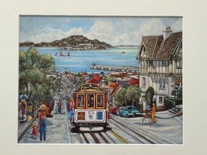 lot 139 image: K. Diesner San Francisco Cable Car Art Print