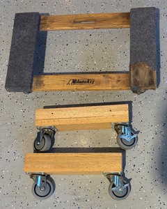 lot 64R image: Milwaukee Moving Dolly and Set of 2 Compact Furniture Dollies