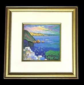 lot 109R image: Framed Coastal Impressionist Art Print