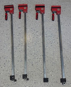 lot 114R image: Set of 4 BESSEY 48-Inch K Body REVO Parallel Clamps