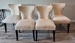 lot 12D image: LL - Set of 4 Crate & Barrel Upholstered Dining Chairs
